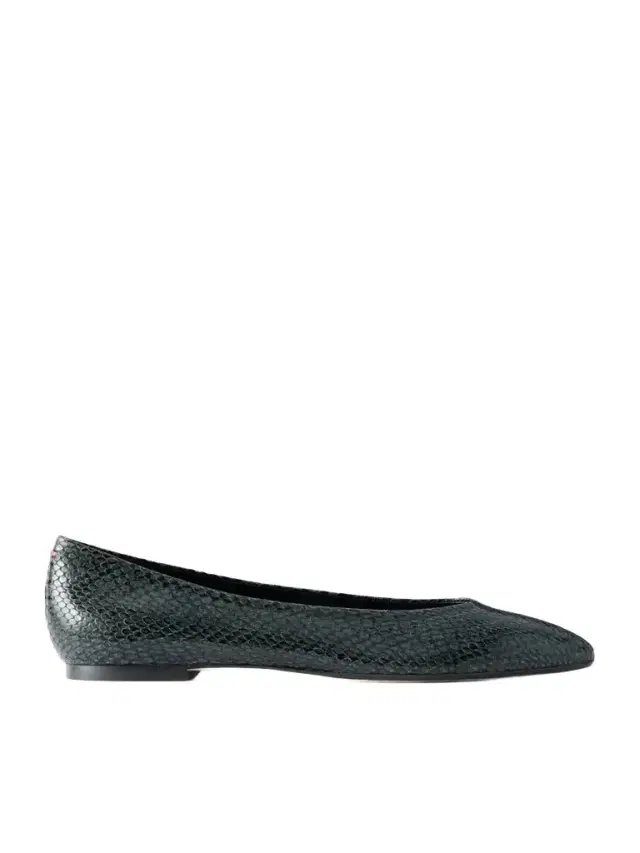 aeyde Ellie Snake-effect Leather Ballet Flats