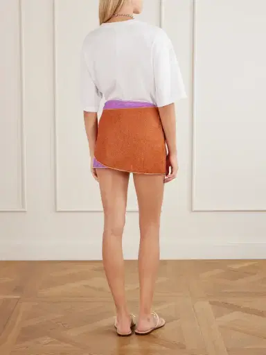 Oséree Lumière Double Metallic Lurex Mini Skirt | Thumbnail 3 Oséree Lumière Double Metallic Lurex Mini Skirt | Thumbnail 3