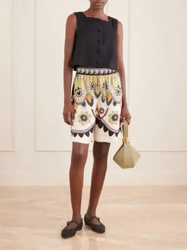 La DoubleJ Palazzo Printed Silk-twill Shorts | Thumbnail 2 La DoubleJ Palazzo Printed Silk-twill Shorts | Thumbnail 2