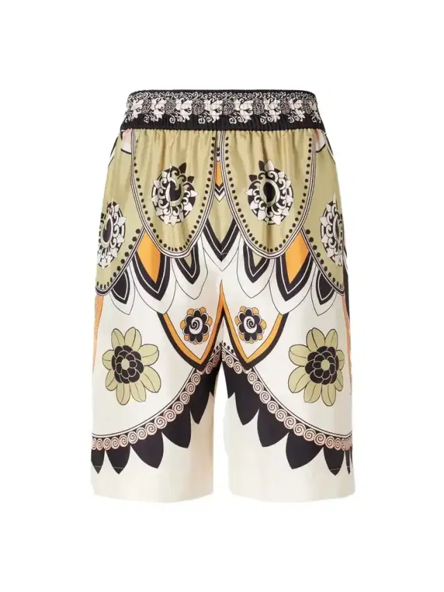 La DoubleJ Palazzo Printed Silk-twill Shorts