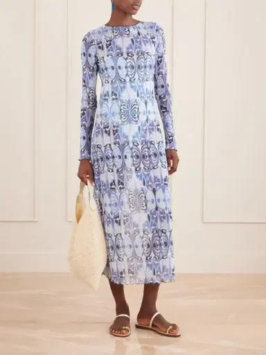 La DoubleJ Slinky Swing Printed Chiffon Midi Dress | Thumbnail 2 La DoubleJ Slinky Swing Printed Chiffon Midi Dress | Thumbnail 2