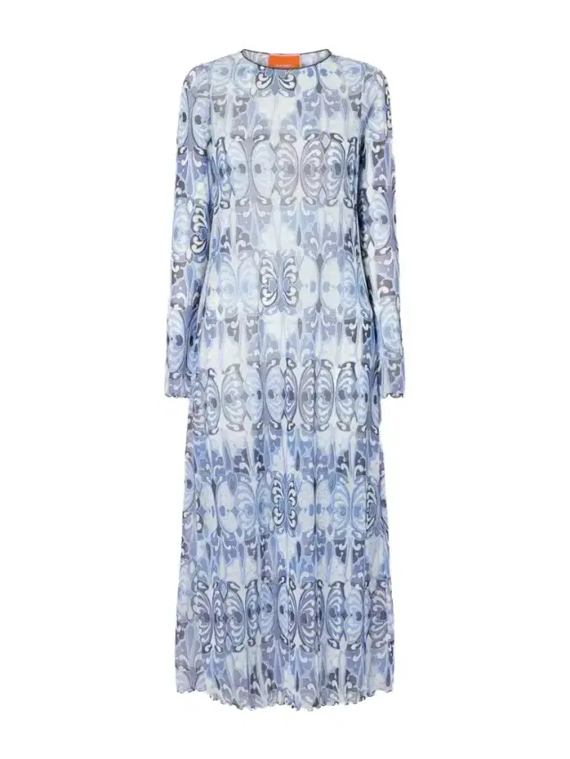La DoubleJ Slinky Swing Printed Chiffon Midi Dress