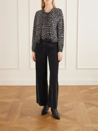 Nili Lotan Keelah Leopard-jacquard Cashmere Cardigan | Thumbnail 2