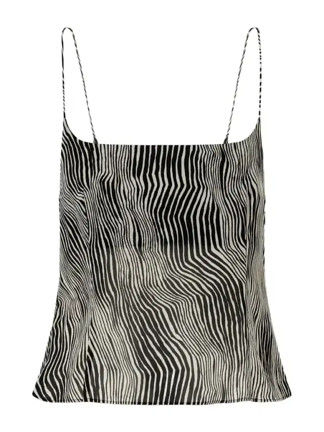 St. Agni Savannah Zebra-print Silk-blend Cami