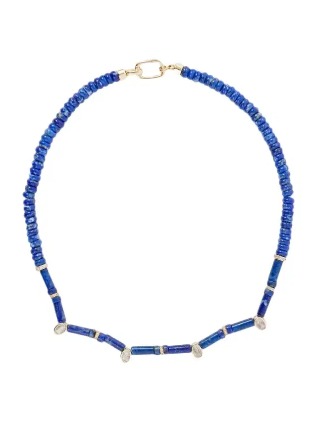 Martha Calvo Lapis Lazuli And Crystals Beaded Necklace