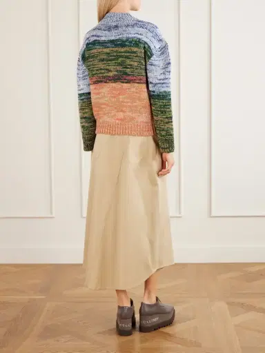 Stella McCartney Mélange Knitted Embroidered Wool Sweater | Thumbnail 3 Stella McCartney Mélange Knitted Embroidered Wool Sweater | Thumbnail 3