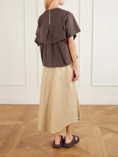 Sacai Ruffled Wool Blouse | Thumbnail 3 Sacai Ruffled Wool Blouse | Thumbnail 3