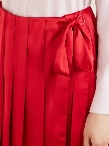 Simone Rocha Pleated Sheer Satin Midi Skirt | Thumbnail 5 Simone Rocha Pleated Sheer Satin Midi Skirt | Thumbnail 5