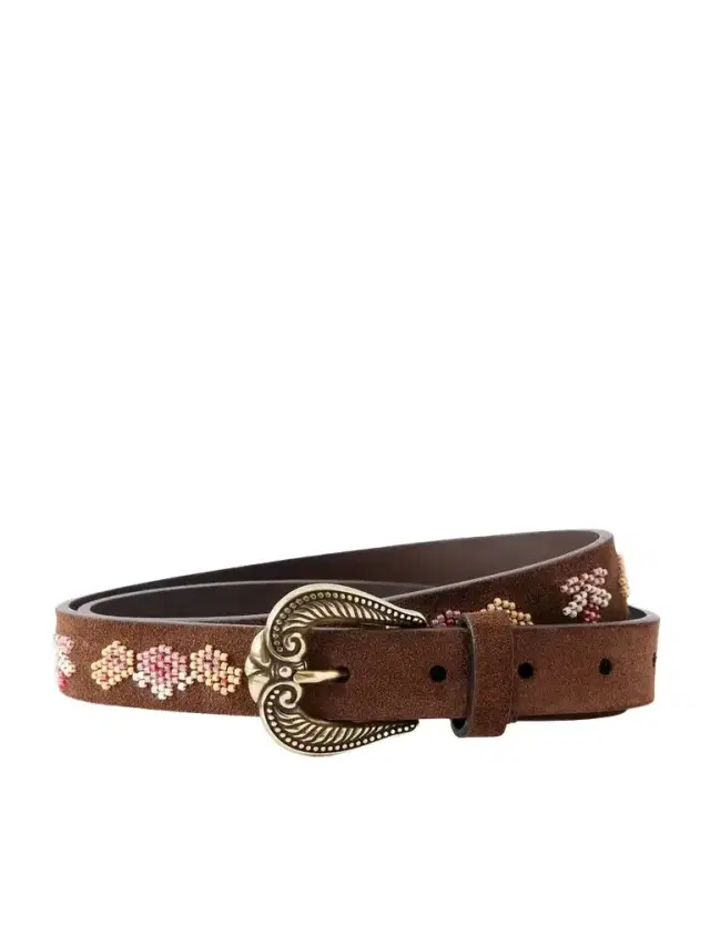 Etro Beaded Suede Belt