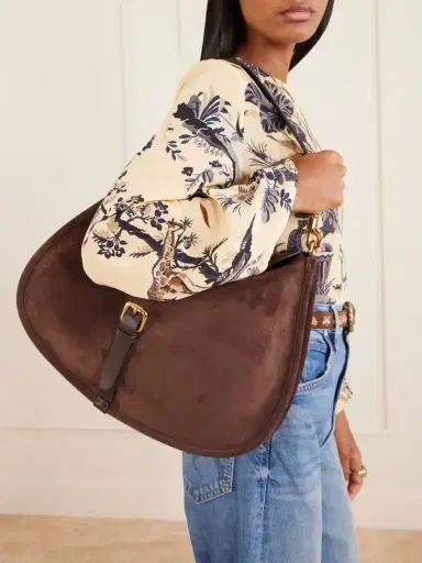Etro Pony Large Leather-trimmed Suede Shoulder Bag | Thumbnail 2