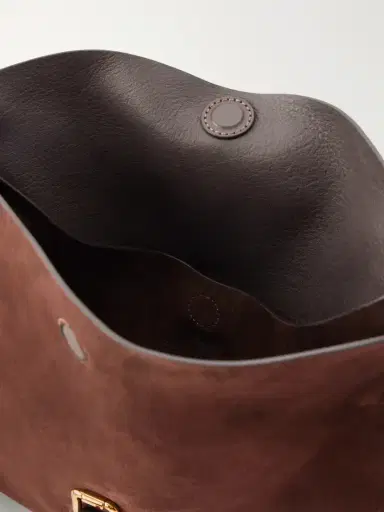 Etro Pony Large Leather-trimmed Suede Shoulder Bag | Thumbnail 6