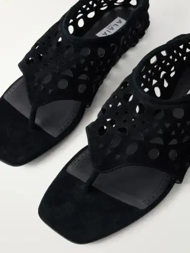 Alaïa Neo Vienne Perforated Suede Flats | Thumbnail 5