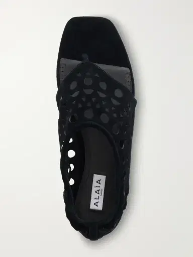 Alaïa Neo Vienne Perforated Suede Flats | Thumbnail 6