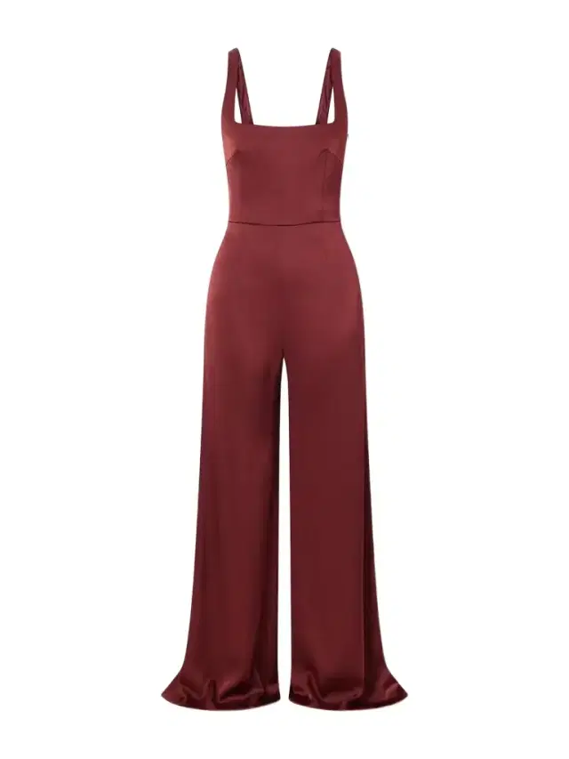 Galvan Geneva Sunrise Satin Jumpsuit