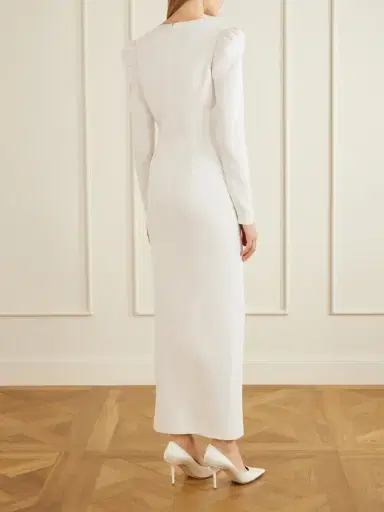 Alessandra Rich Bow-detail Cady Midi Dress | Thumbnail 3