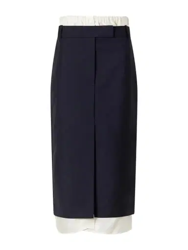 RÓHE Ruched Wool And Mohair-blend Midi Skirt | Thumbnail 1