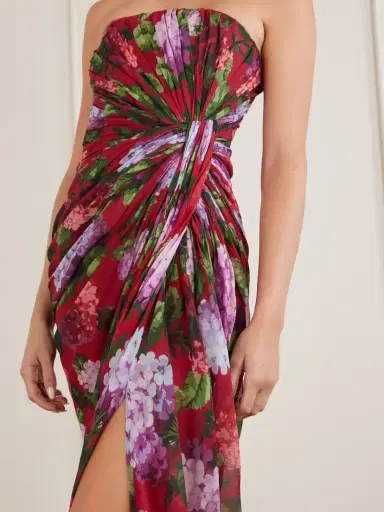 Carolina Herrera Floral-print Gathered Silk-chiffon Gown | Thumbnail 4 Carolina Herrera Floral-print Gathered Silk-chiffon Gown | Thumbnail 4
