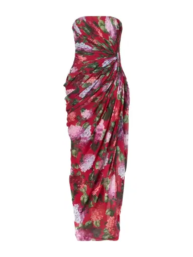 Carolina Herrera Floral-print Gathered Silk-chiffon Gown | Thumbnail 1 Carolina Herrera Floral-print Gathered Silk-chiffon Gown | Thumbnail 1