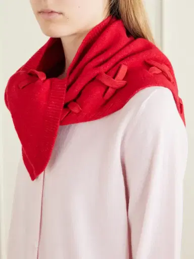 Simone Rocha Lace-up Merino Wool-blend Scarf | Thumbnail 3 Simone Rocha Lace-up Merino Wool-blend Scarf | Thumbnail 3