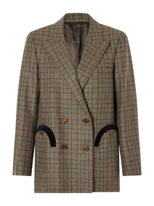 Blazé Milano Everyday Checked Wool And Cashmere-blend Jacket