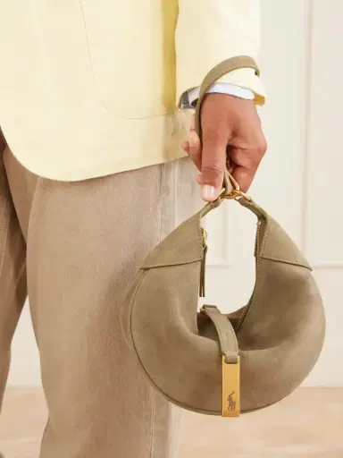 Polo Ralph Lauren Leather-trimmed Suede Mini Shoulder Bag | Thumbnail 2