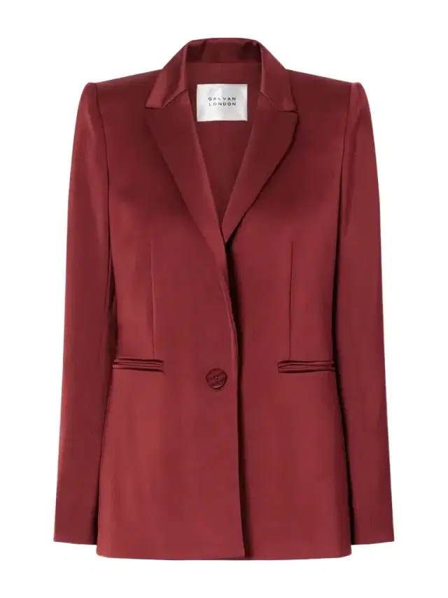 Galvan Sculpted Satin Blazer