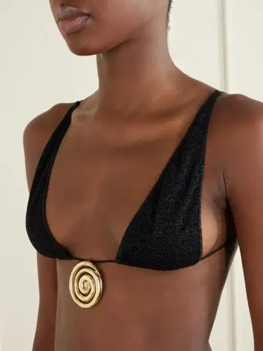 Oséree Lumière Spiral Embellished Lurex Bikini | Thumbnail 4 Oséree Lumière Spiral Embellished Lurex Bikini | Thumbnail 4
