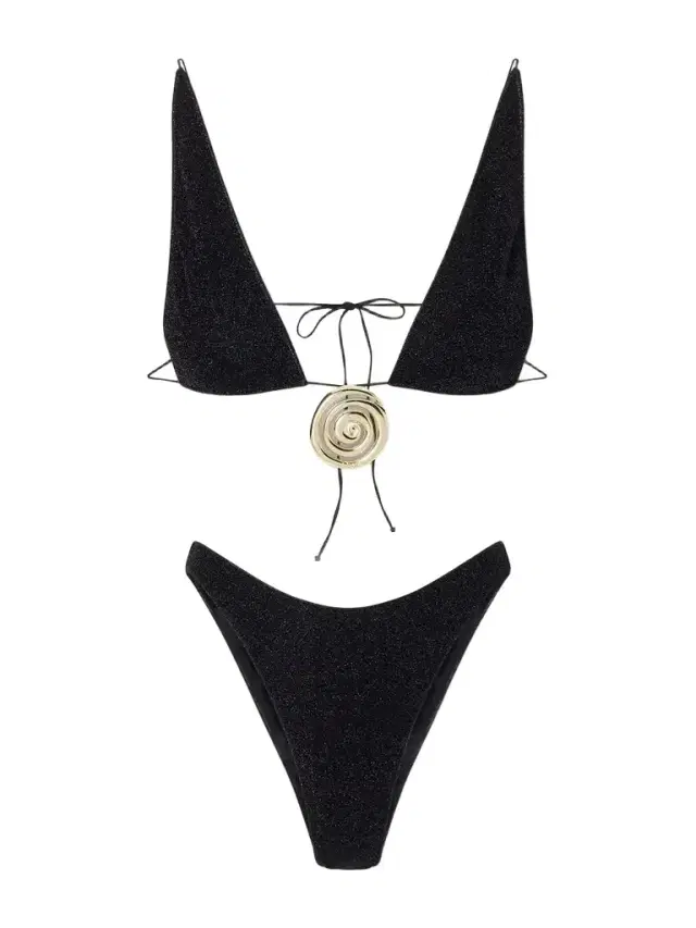 Oséree Lumière Spiral Embellished Lurex Bikini