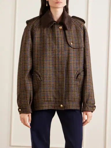 Blazé Milano Chausie Checked Wool Trench Jacket | Thumbnail 3