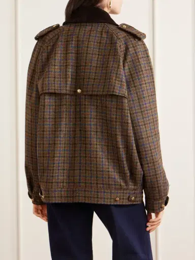 Blazé Milano Chausie Checked Wool Trench Jacket | Thumbnail 4