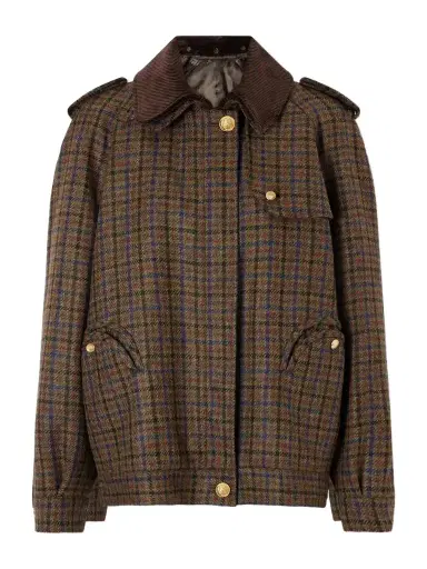 Blazé Milano Chausie Checked Wool Trench Jacket | Thumbnail 1