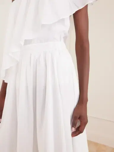 Rosie Assoulin Easy Does It Cotton-voile Midi Skirt | Thumbnail 4