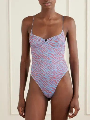 Oséree Animalier Printed Lurex Swimsuit | Thumbnail 2 Oséree Animalier Printed Lurex Swimsuit | Thumbnail 2