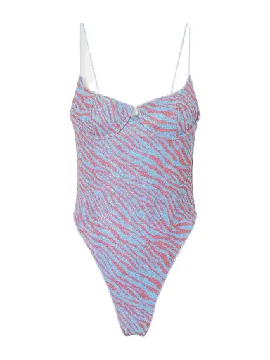 Oséree Animalier Printed Lurex Swimsuit | Thumbnail 1 Oséree Animalier Printed Lurex Swimsuit | Thumbnail 1