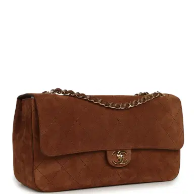 Chanel Chanel Maxi "Souplissimo" Small Flap Bag Camel Suede Gold Hardware | Thumbnail 2