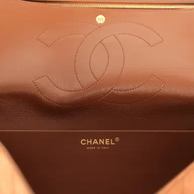 Chanel Chanel Maxi "Souplissimo" Small Flap Bag Camel Suede Gold Hardware | Thumbnail 11