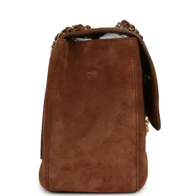 Chanel Chanel Maxi "Souplissimo" Small Flap Bag Camel Suede Gold Hardware | Thumbnail 3