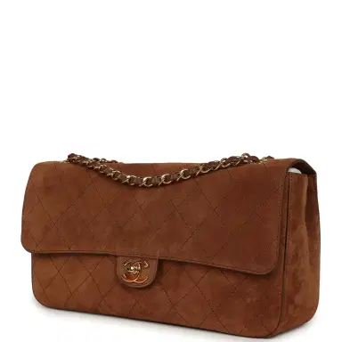 Chanel Chanel Maxi "Souplissimo" Small Flap Bag Camel Suede Gold Hardware | Thumbnail 5
