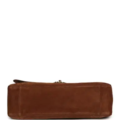 Chanel Chanel Maxi "Souplissimo" Small Flap Bag Camel Suede Gold Hardware | Thumbnail 6