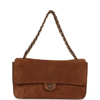 Chanel Chanel Maxi "Souplissimo" Small Flap Bag Camel Suede Gold Hardware | Thumbnail 7
