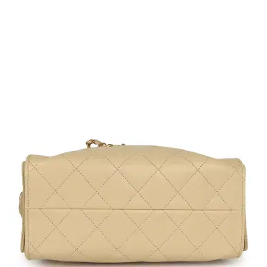 Chanel Chanel Mini 25 Hobo Bag Light Beige Caviar Antique Gold Hardware | Thumbnail 6