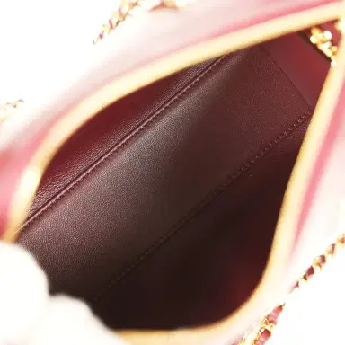 Chanel Chanel Mini Timeless Classic Barrel Bag with Chain Dark Burgundy Croco Embossed Calfskin Gold Hardware | Thumbnail 8