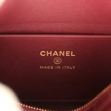 Chanel Chanel Mini Timeless Classic Barrel Bag with Chain Dark Burgundy Croco Embossed Calfskin Gold Hardware | Thumbnail 9