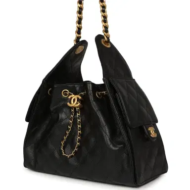 Chanel Chanel Small 25 Hobo Bag Black Caviar Antique Gold Hardware | Thumbnail 5 Chanel Chanel Small 25 Hobo Bag Black Caviar Antique Gold Hardware | Thumbnail 5