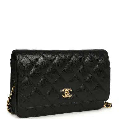 Chanel Chanel Wallet On Chain WOC Black Caviar Gold Hardware | Thumbnail 2