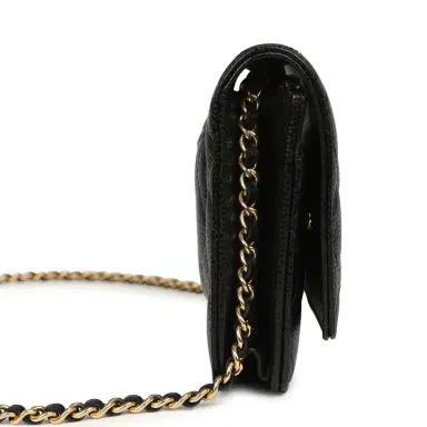 Chanel Chanel Wallet On Chain WOC Black Caviar Gold Hardware | Thumbnail 3