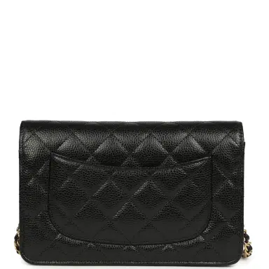 Chanel Chanel Wallet On Chain WOC Black Caviar Gold Hardware | Thumbnail 4