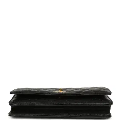 Chanel Chanel Wallet On Chain WOC Black Caviar Gold Hardware | Thumbnail 6