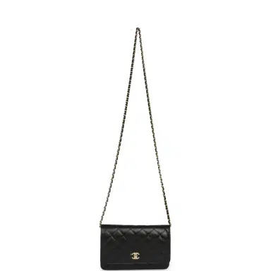 Chanel Chanel Wallet On Chain WOC Black Caviar Gold Hardware | Thumbnail 7