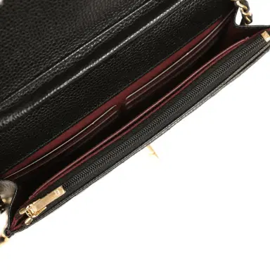 Chanel Chanel Wallet On Chain WOC Black Caviar Gold Hardware | Thumbnail 9